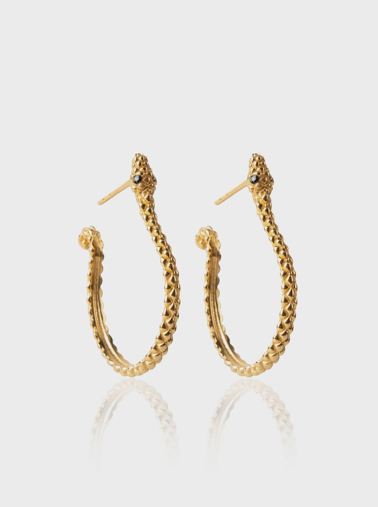 Gold Serpent Hoops