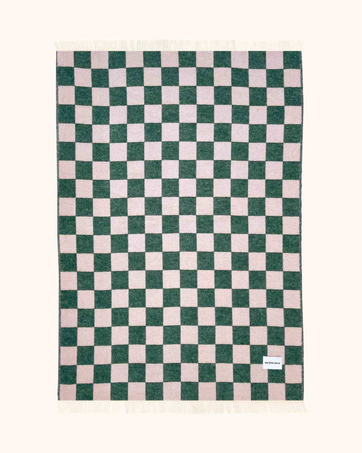Checkerboard Blanket - Green Pink