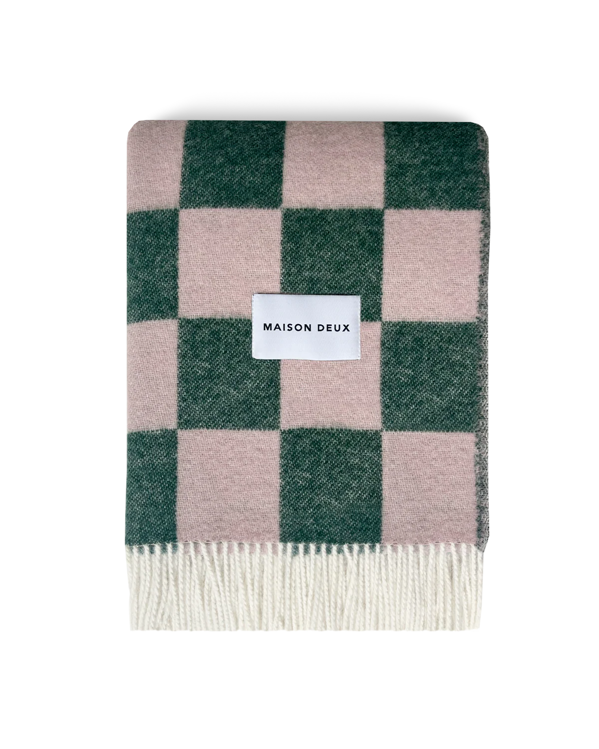 Checkerboard Blanket - Green Pink