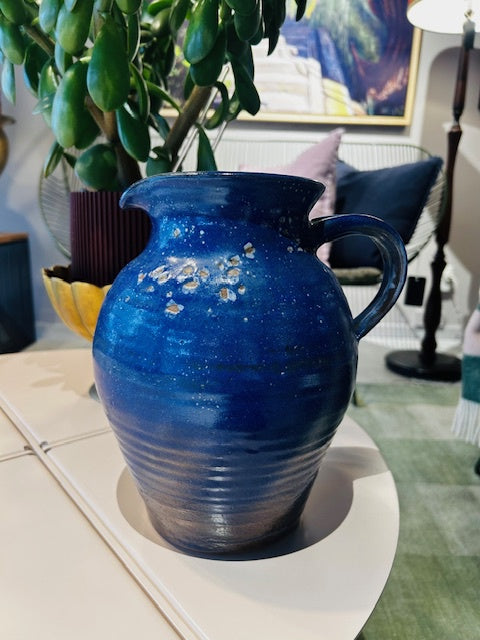Blue Hand-Thrown Jug