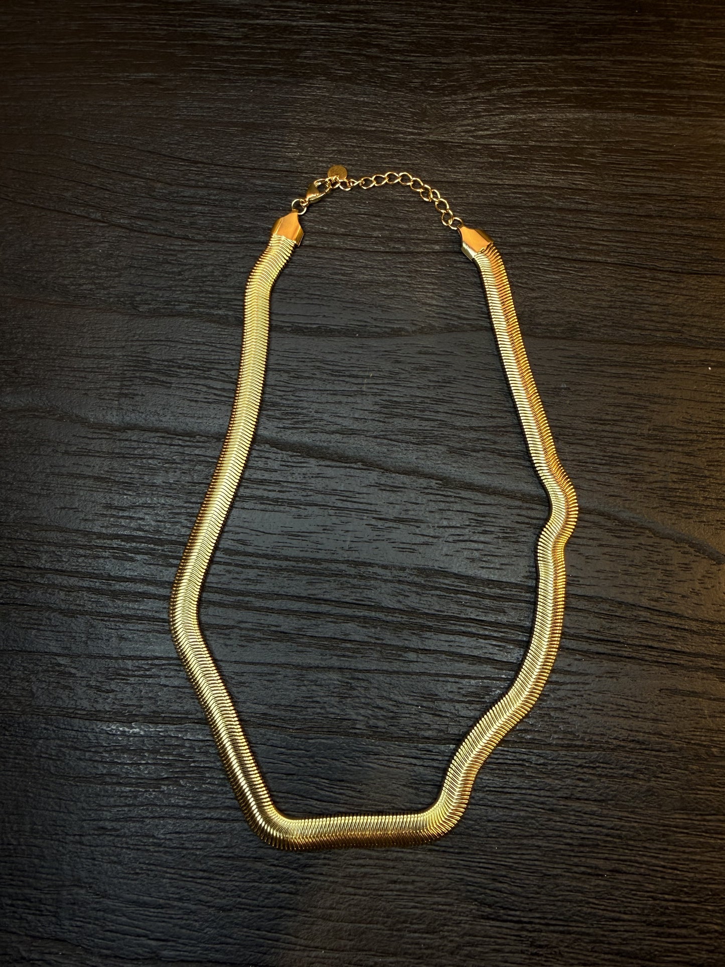 Medusa slinky gold chain necklace