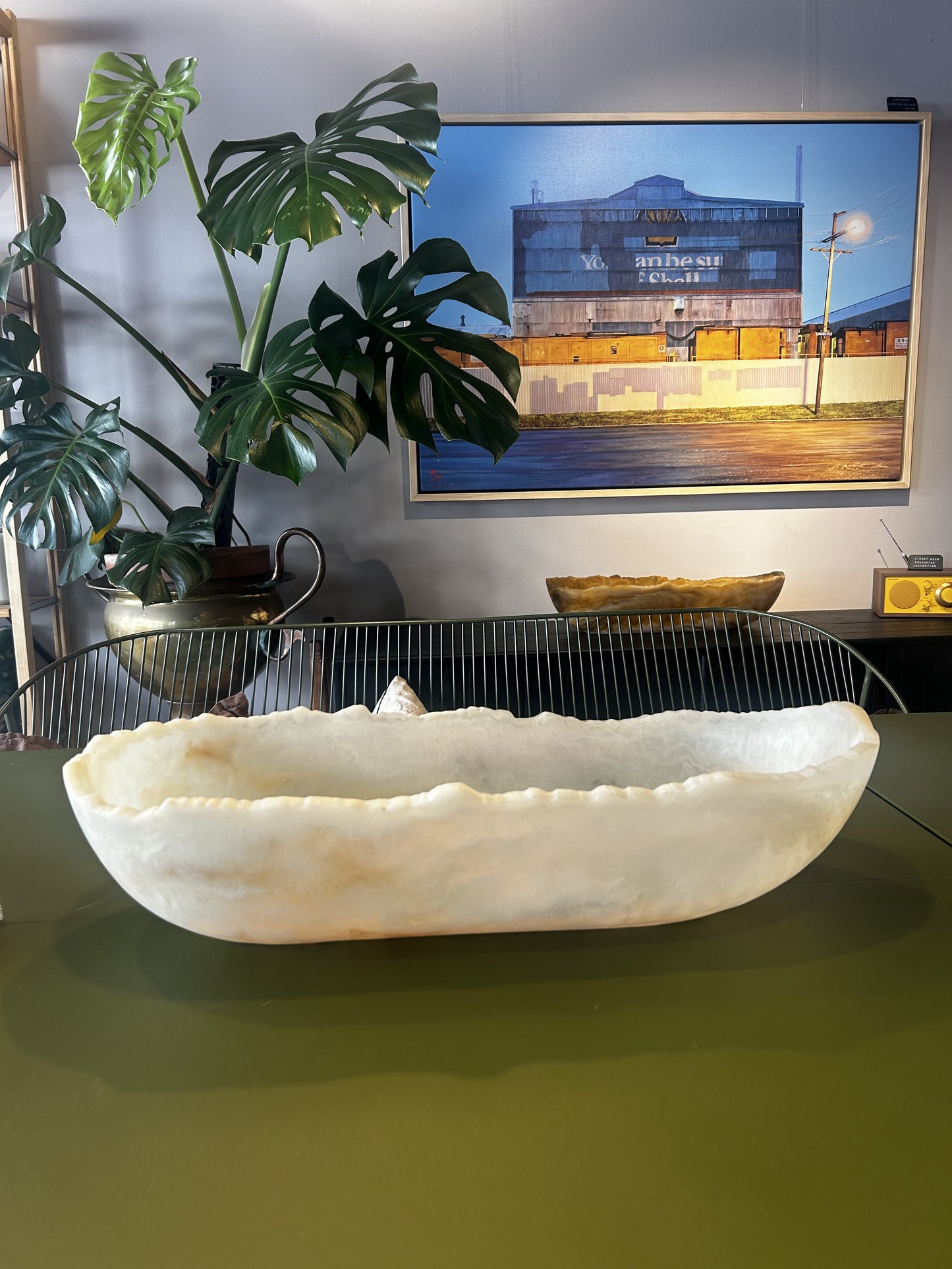 Light Swirl Resin Trough - Large