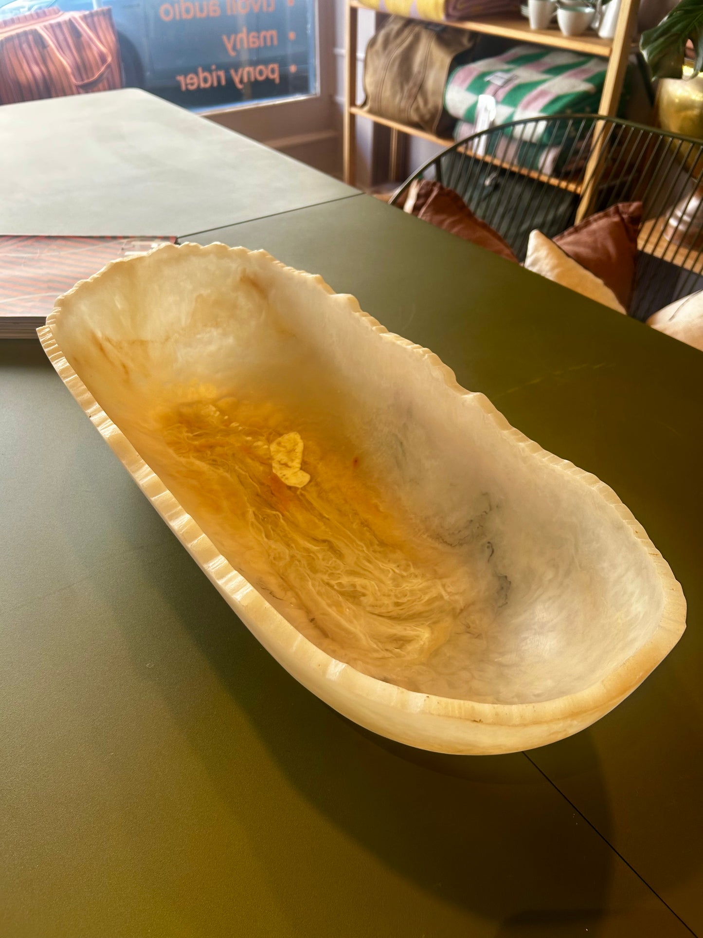 Light Swirl Resin Trough - Large