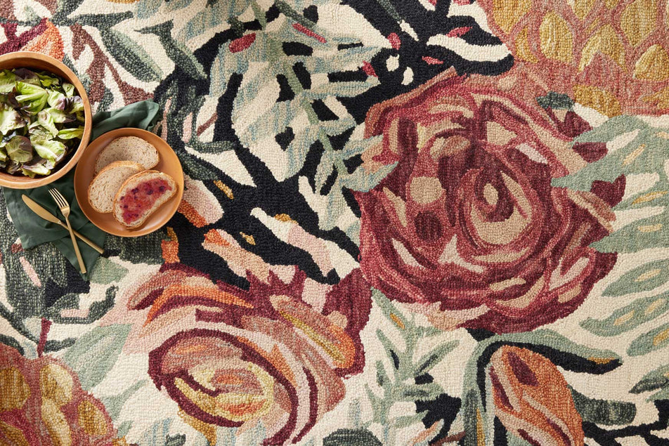 Belladonna Blossom Ivory Lagoon Rug