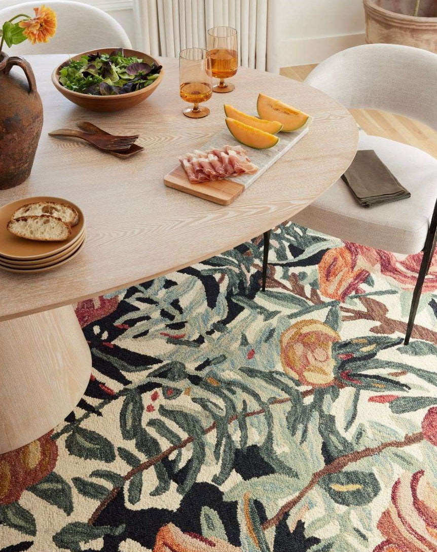 Belladonna Blossom Ivory Lagoon Rug