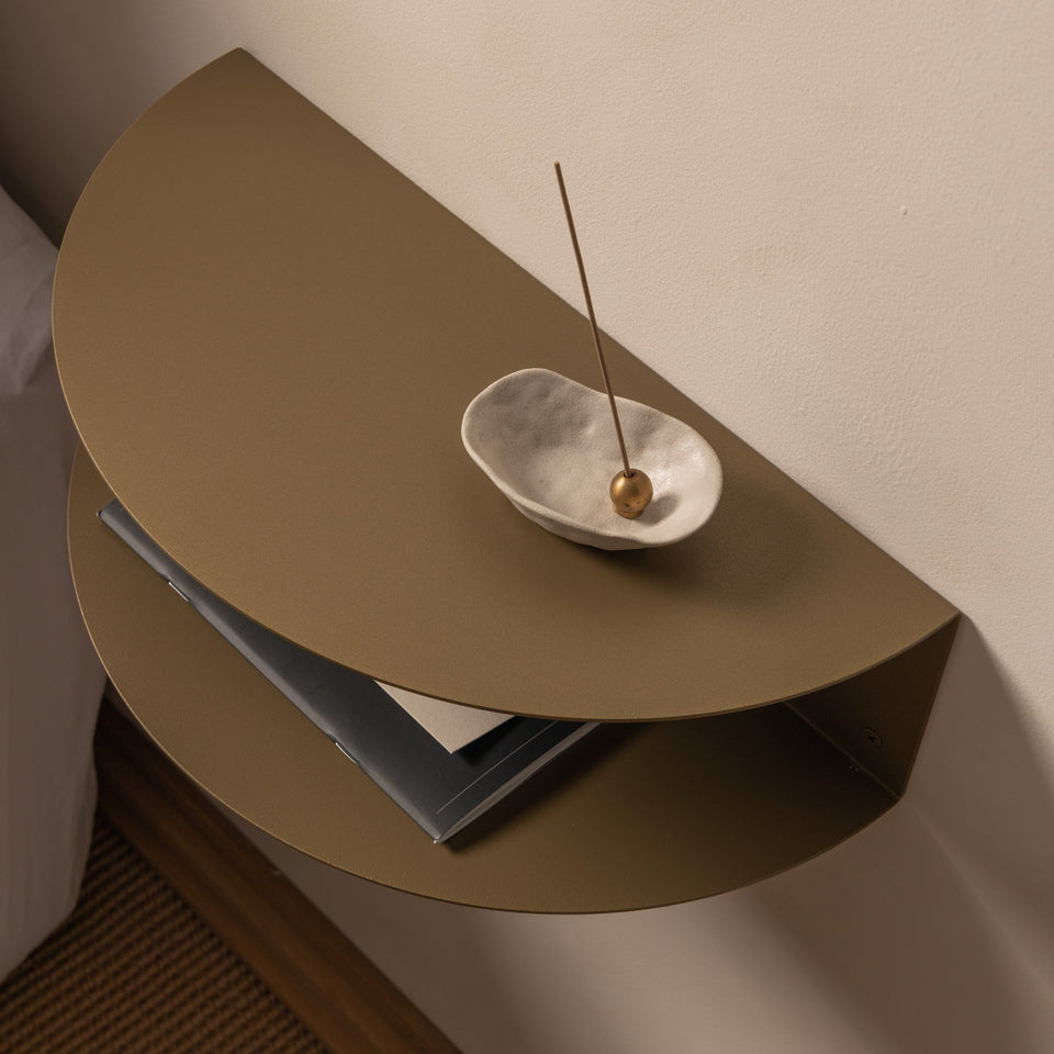 FOLD Bedside Table 400 - Aged Brass