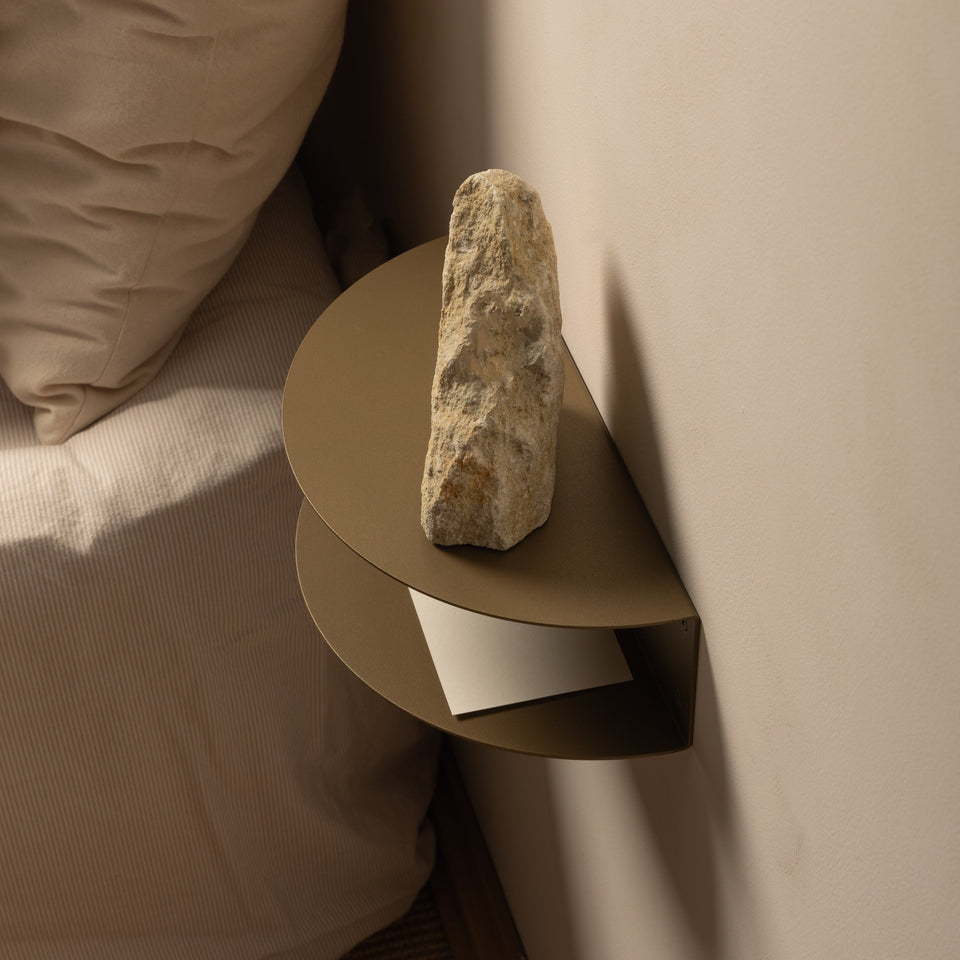 FOLD Bedside Table 300 - Aged Brass