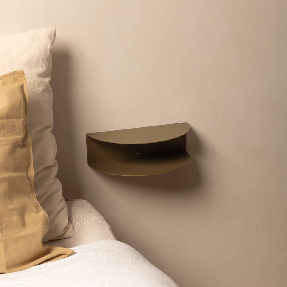 FOLD Bedside Table 300 - Aged Brass