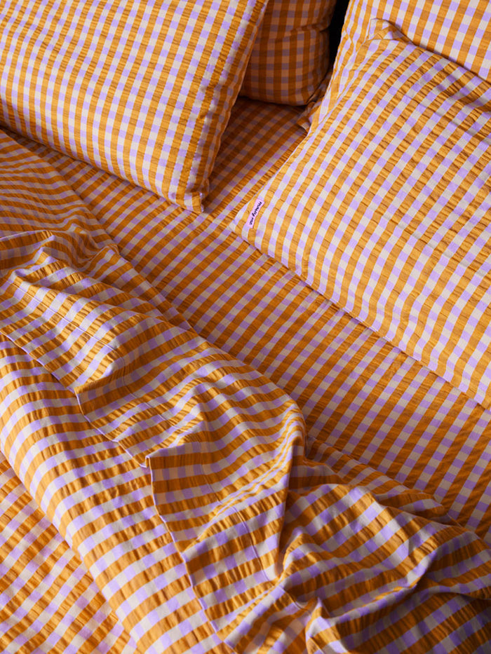 Mango Seersucker Fitted Sheet