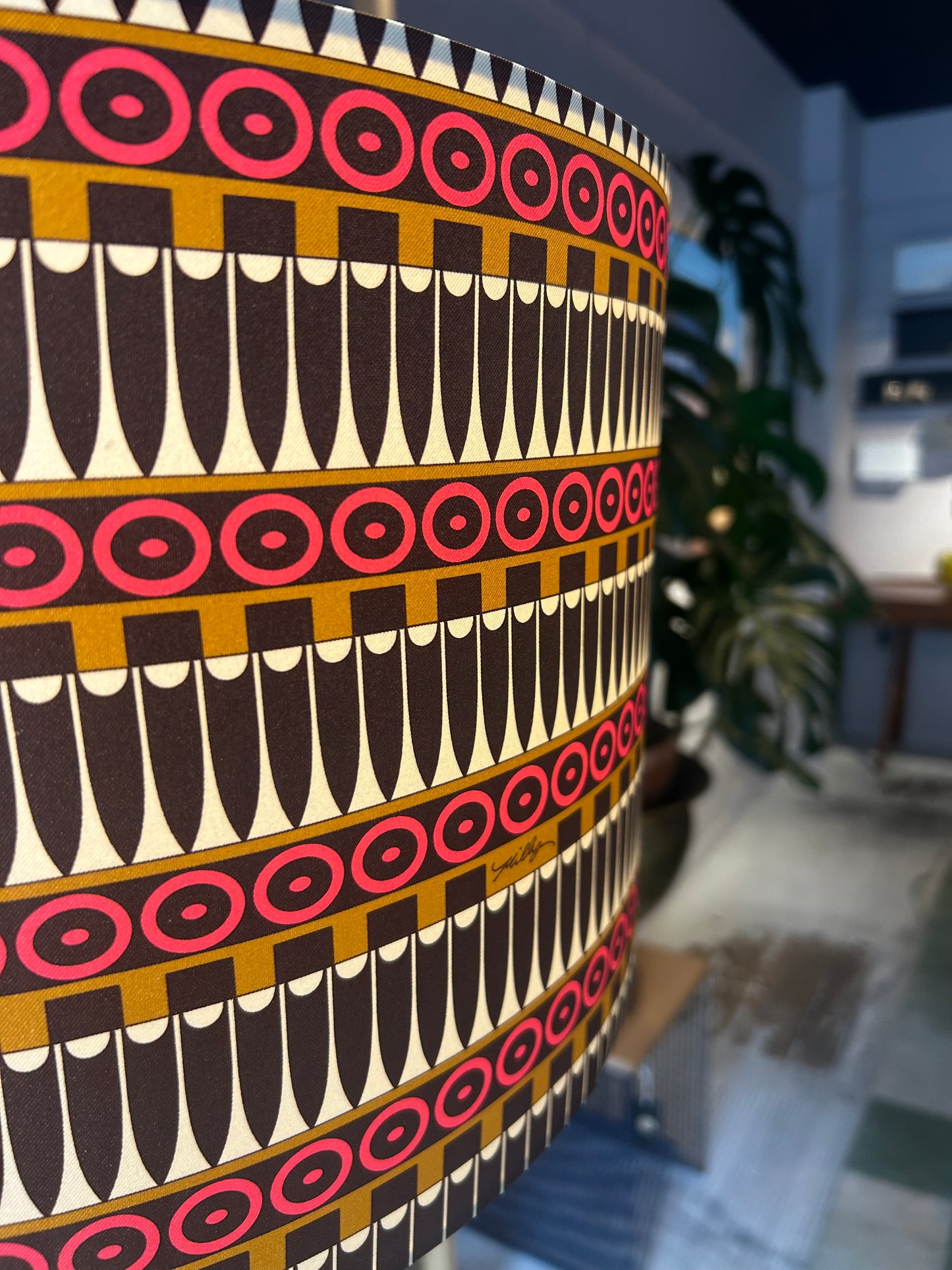 Klein & Blue Drum Lightshade - Silk Print