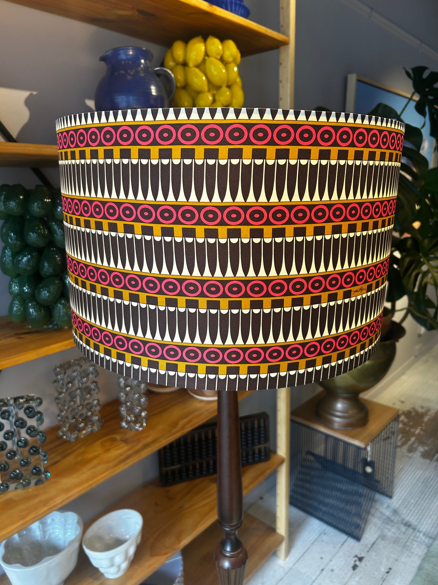Klein & Blue Drum Lightshade - Silk Print