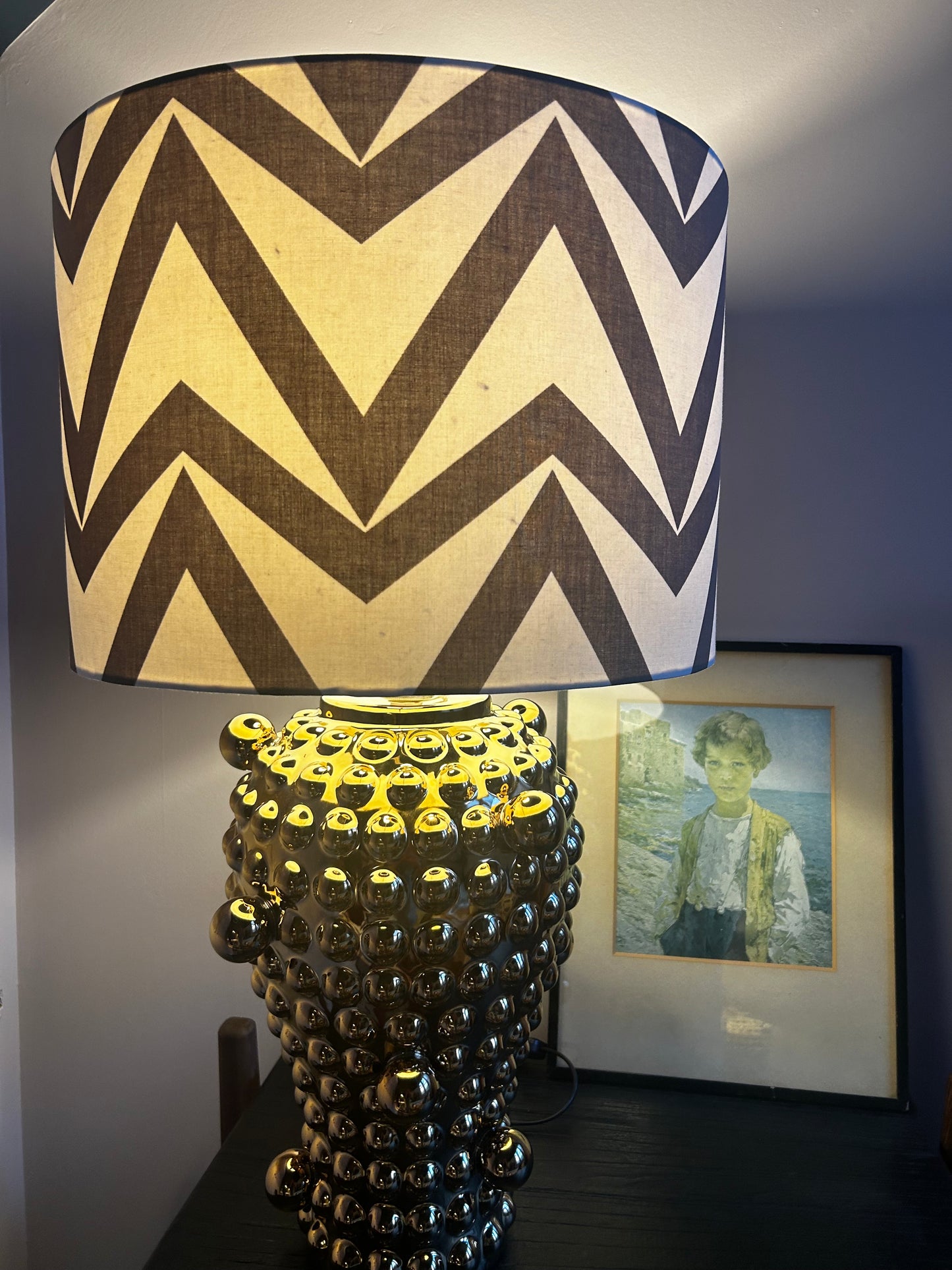 Klein & Blue Drum Lightshade - Zigzag