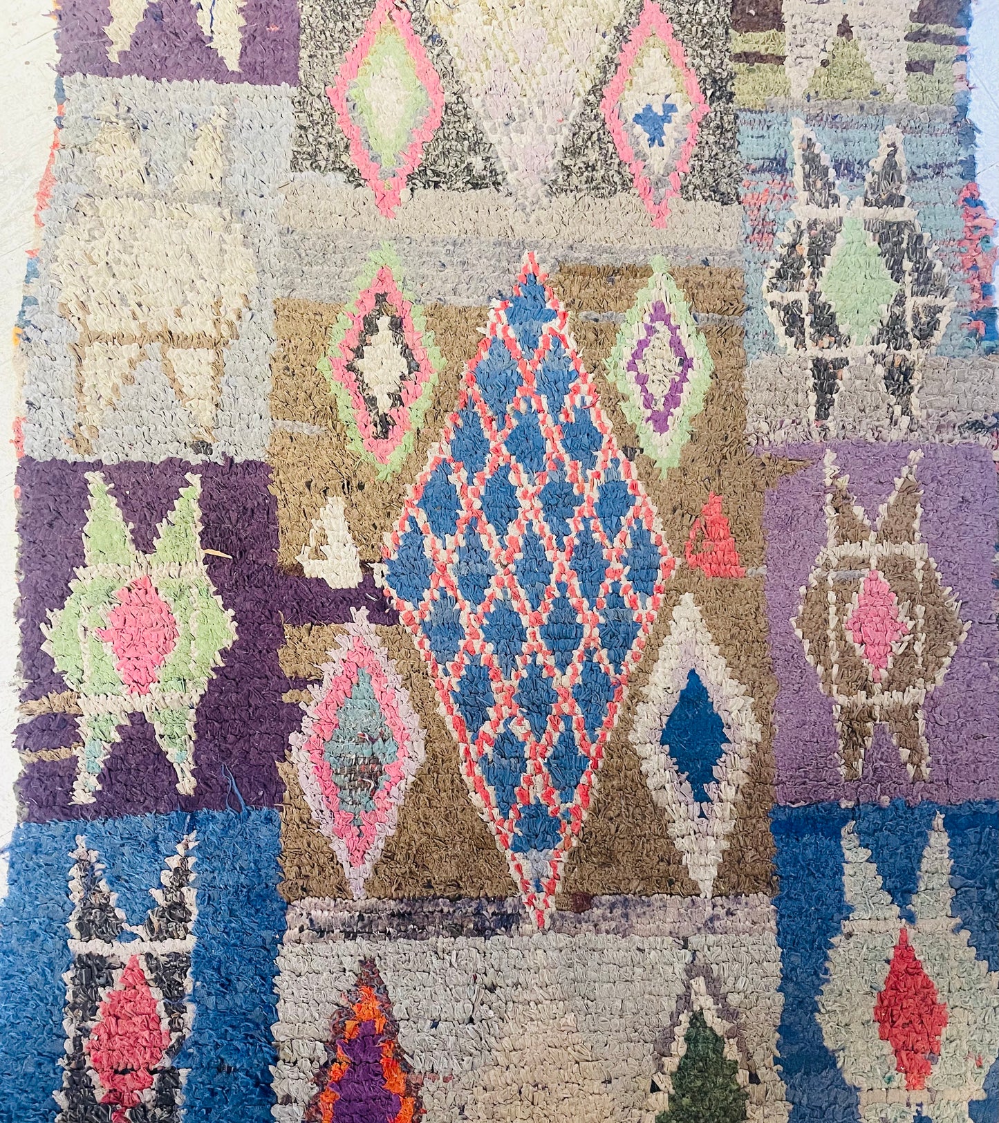 Vintage Cotton Handmade Moroccan Runner