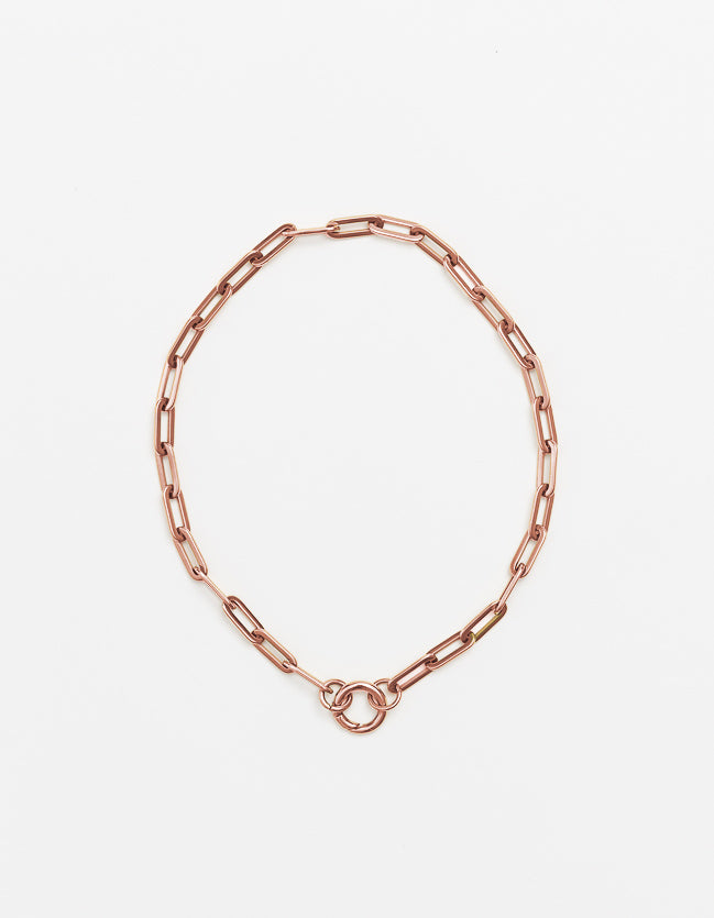 Long Loop Necklace - Rose Gold - Short