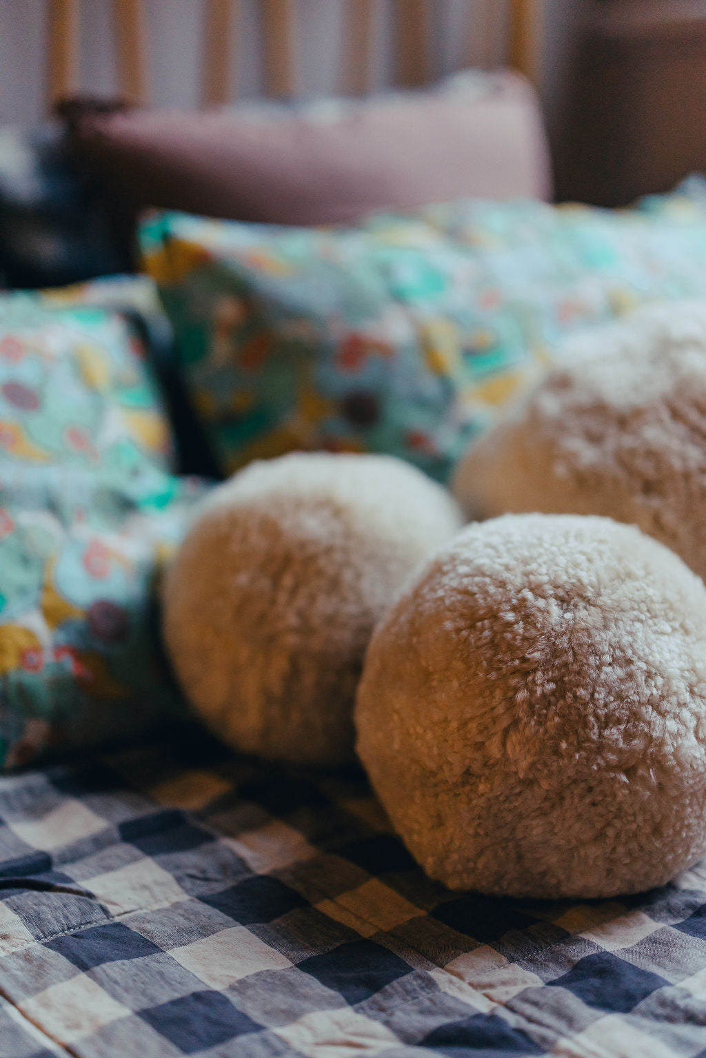 Sheepskin Ball Cushion - Small