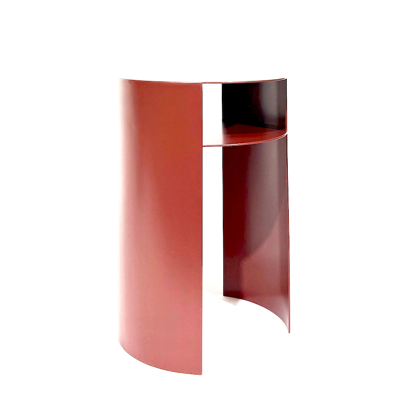 Waipuna Table - Stainless Steel - Chocolate Red