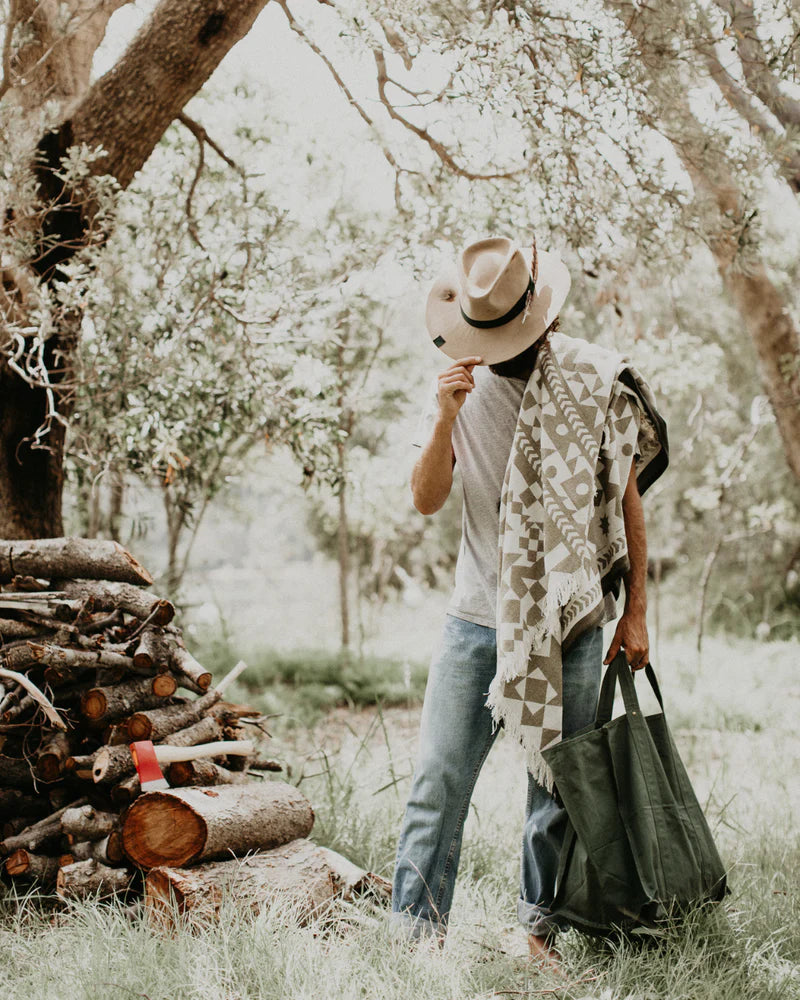 Market Carry All Canvas Tote - Duffle Green