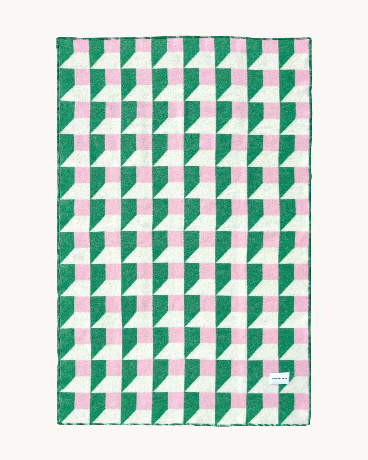 Cubics Blanket - Grass Pink