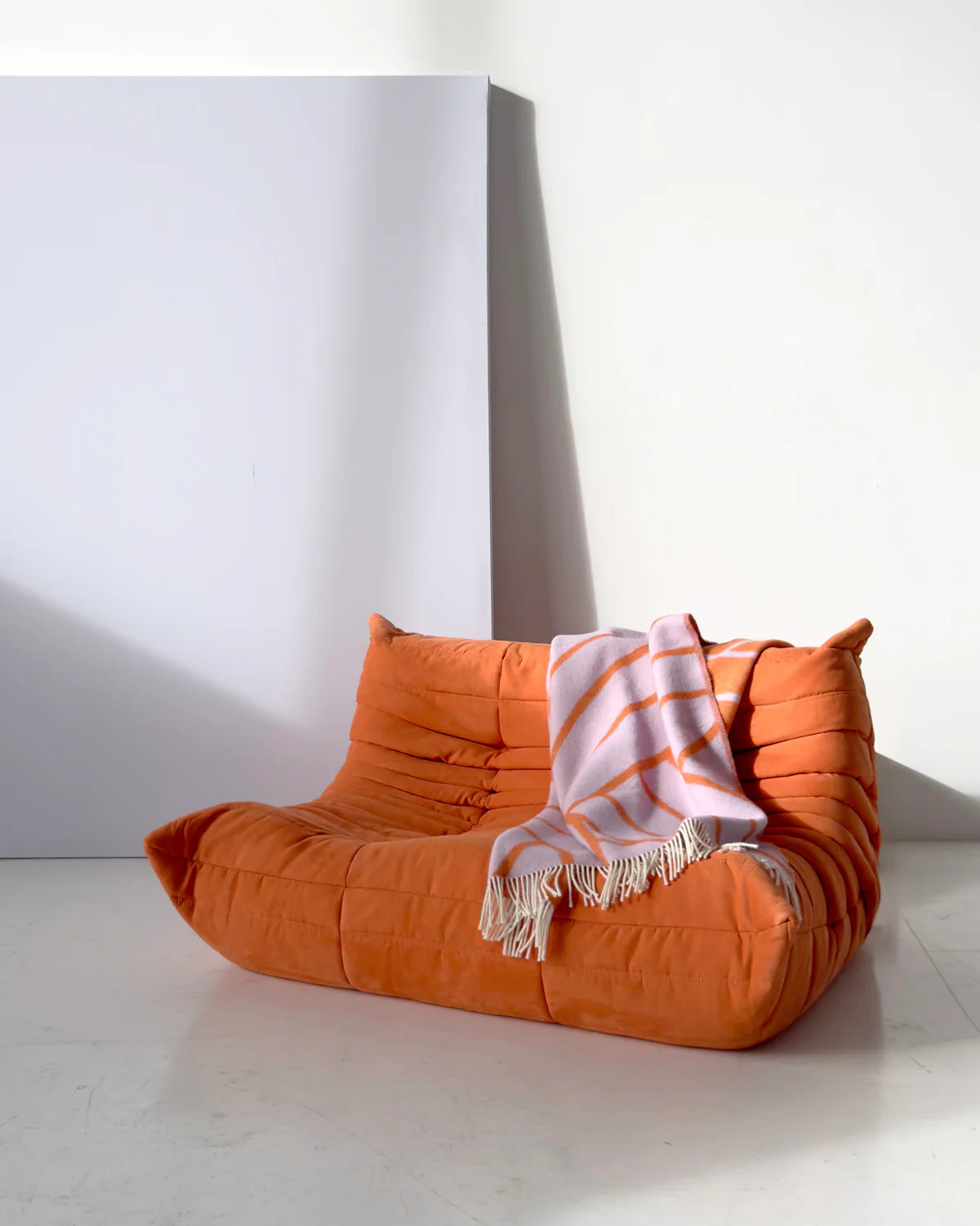 Lines Blanket - Lilac Orange