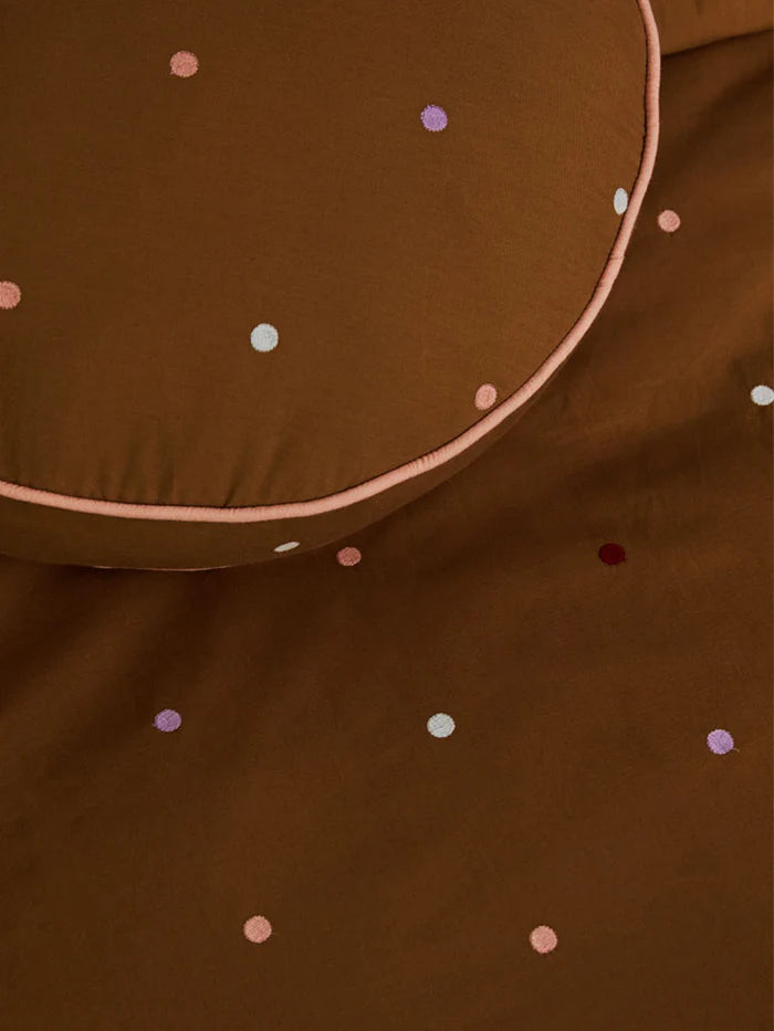 Mocha Dot Quilt Cover