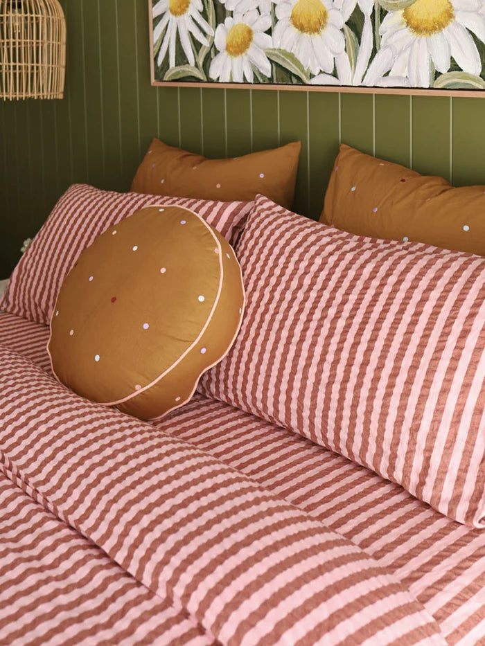 Mocha Dot Euro Pillowcase Set