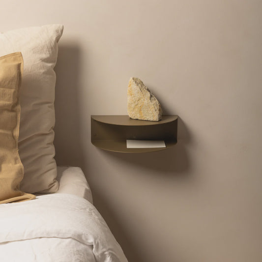 FOLD Bedside Table 300 - Aged Brass
