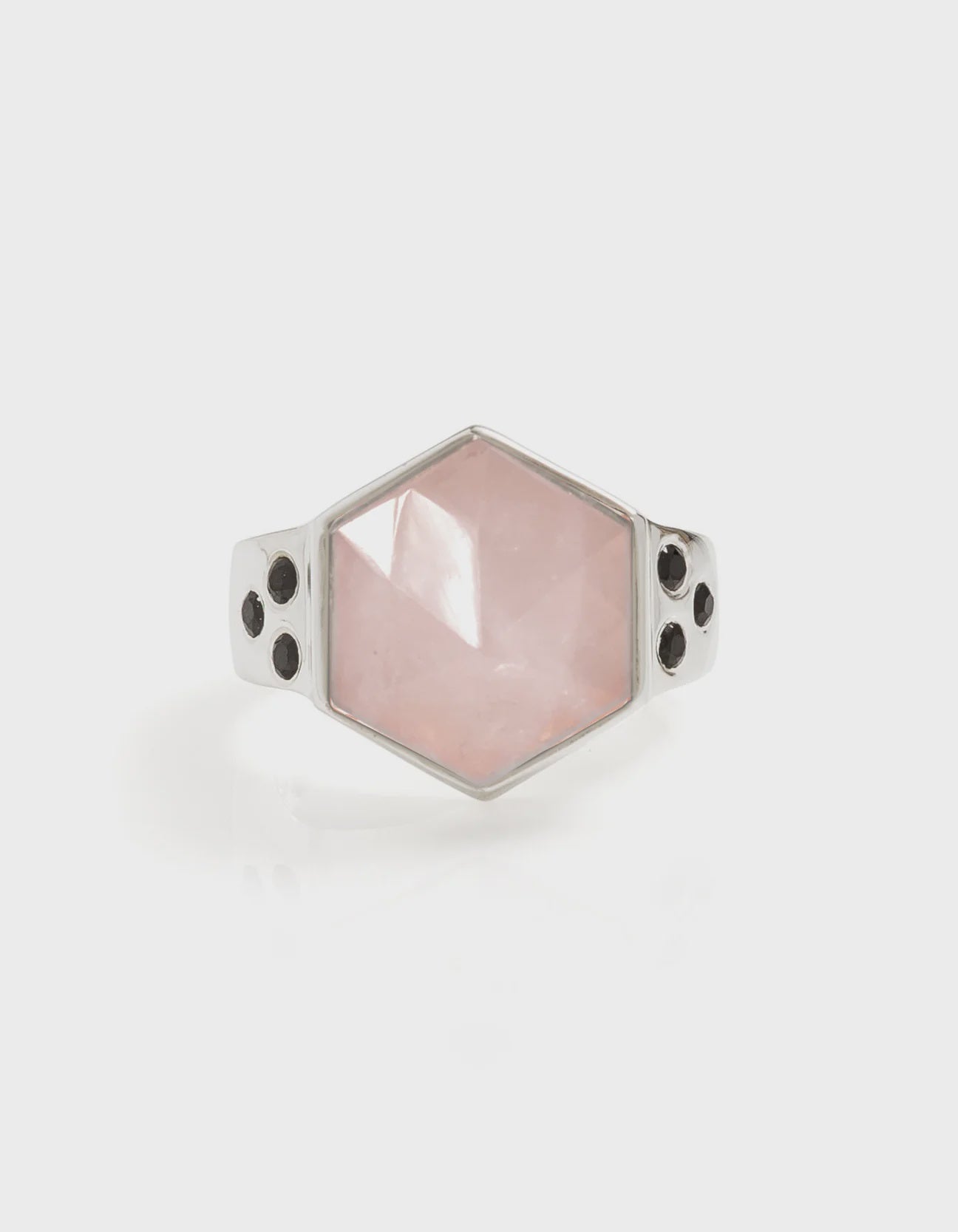 Rose Quartz Spinel Gold Ring