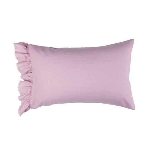 Lilac Standard Ruffle Pillowcase