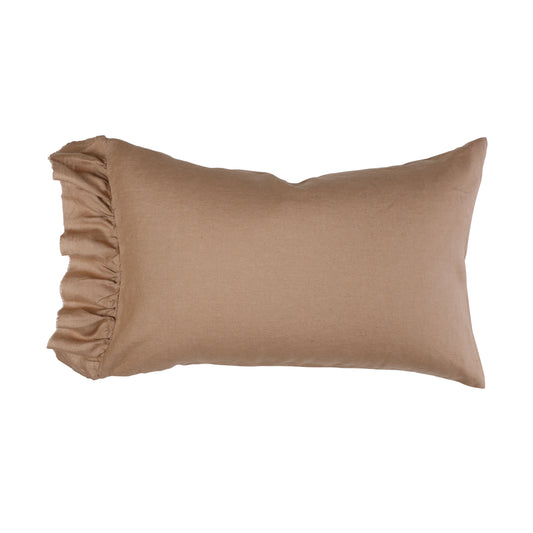 Latte Standard Ruffle Pillowcase