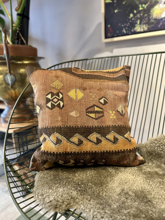 Vintage Kilim Wool Cushions - Browns 3