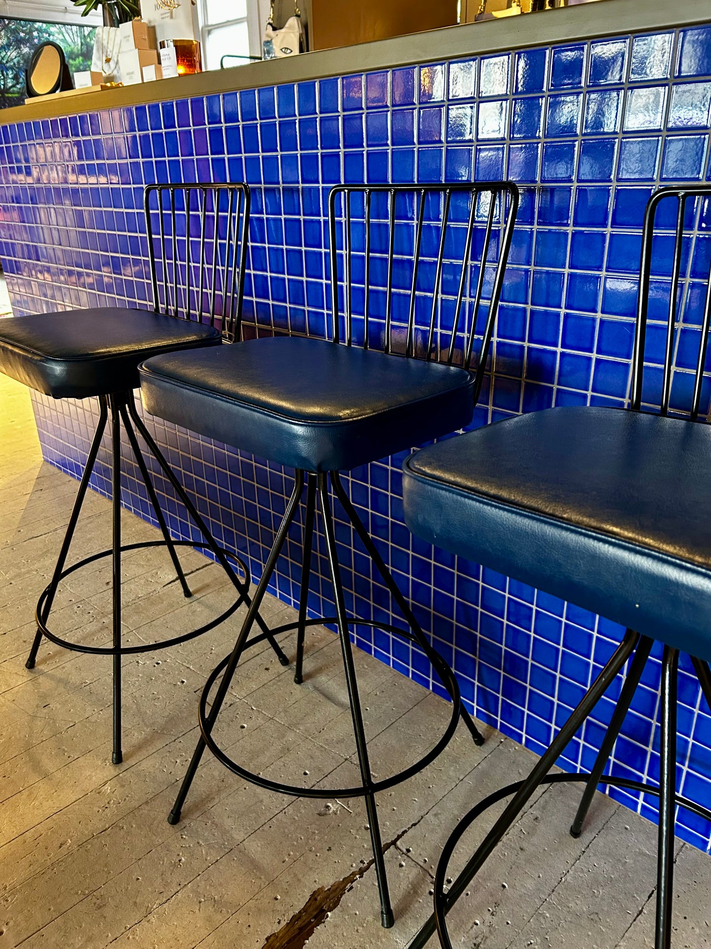 Mid Century Bar Stools - Set of 3