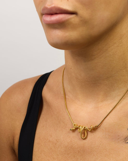 Dreaming Serpent Gold Necklace