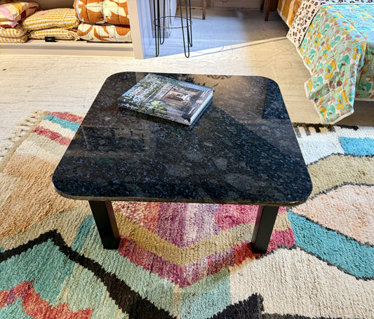 Vintage Quartz & Steel Coffee Table
