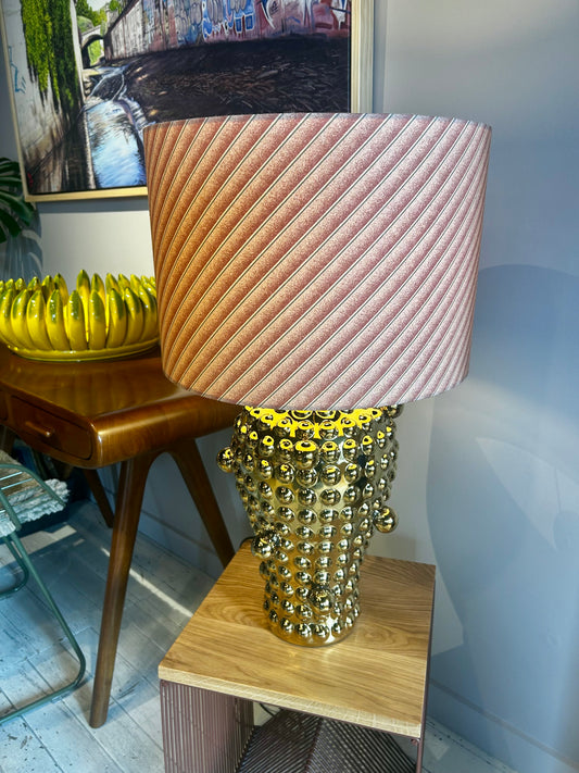 Klein & Blue Drum Lightshade - Pink Stripe