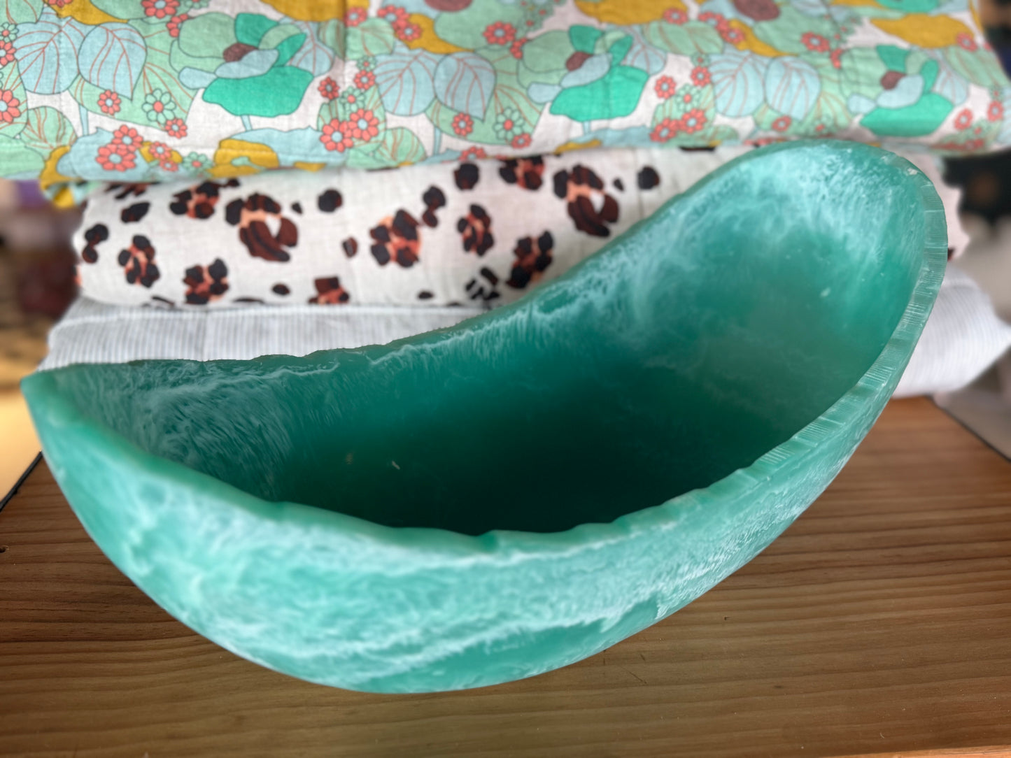 Teal Resin Trough - Medium