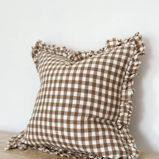 Hallie Ruffled Linen Cushion Cover