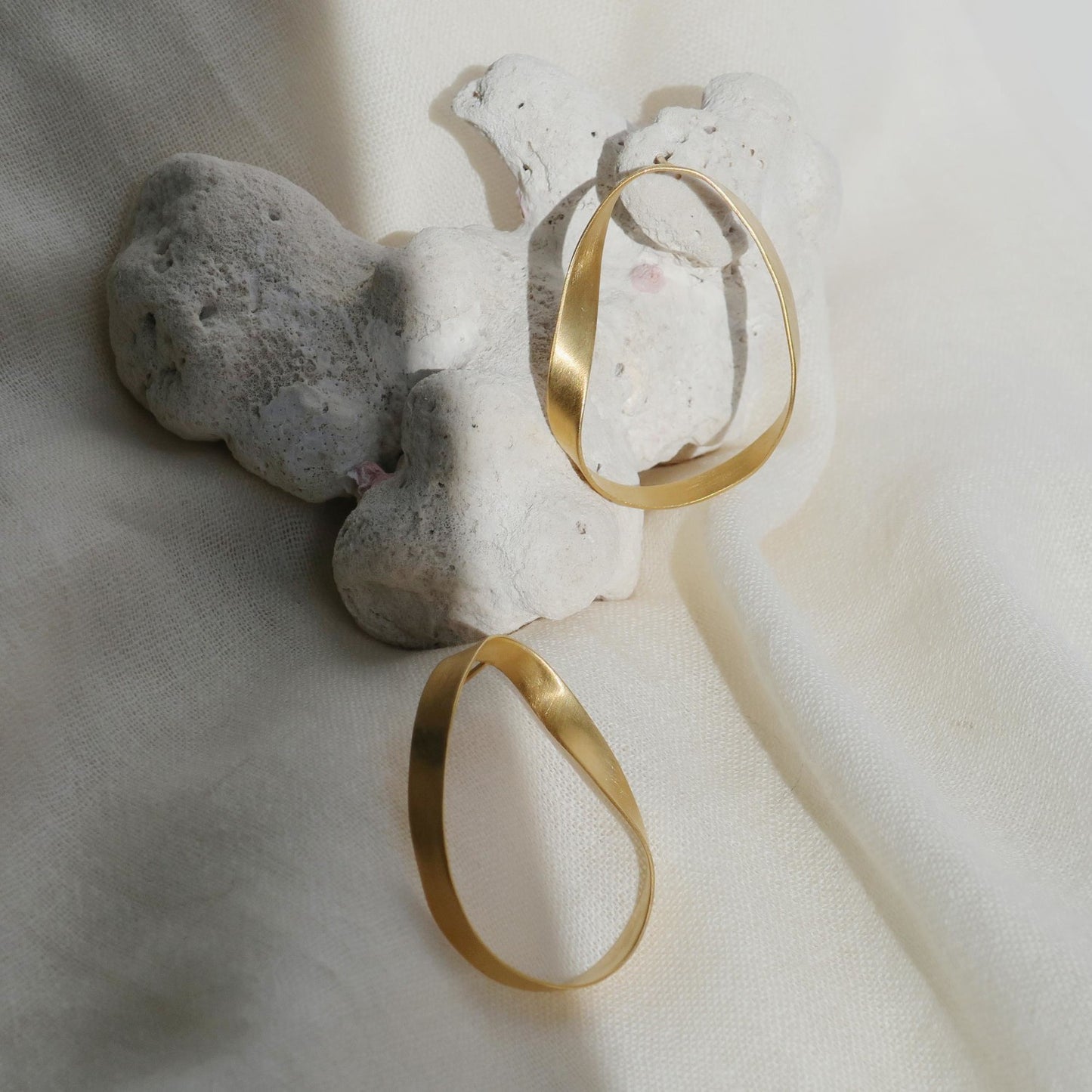 Oceanica Large Golden Earrings