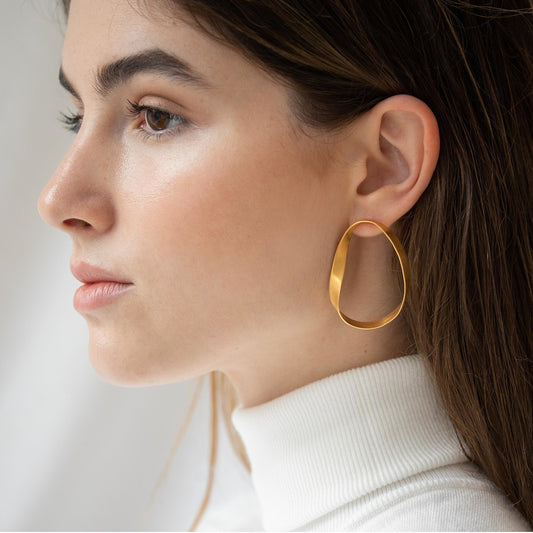 Oceanica Large Golden Earrings
