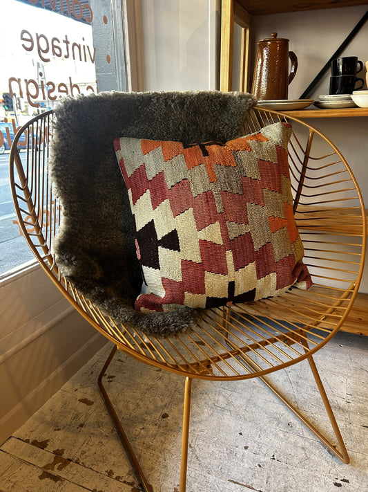 Vintage Kilim Wool Cushions - Soft Red 3