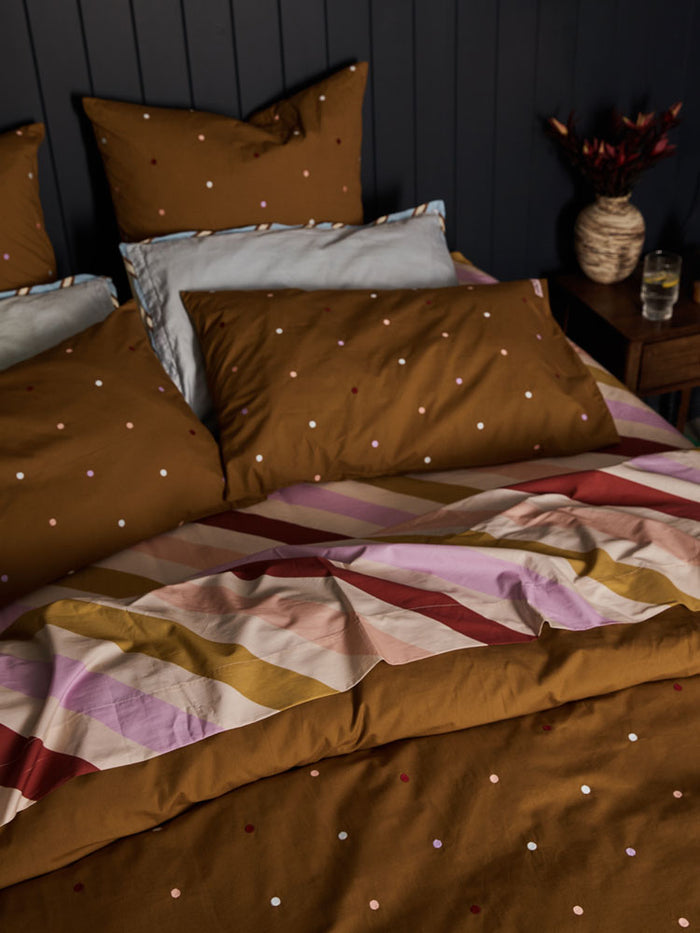 Crimson Maypole Fitted Sheet