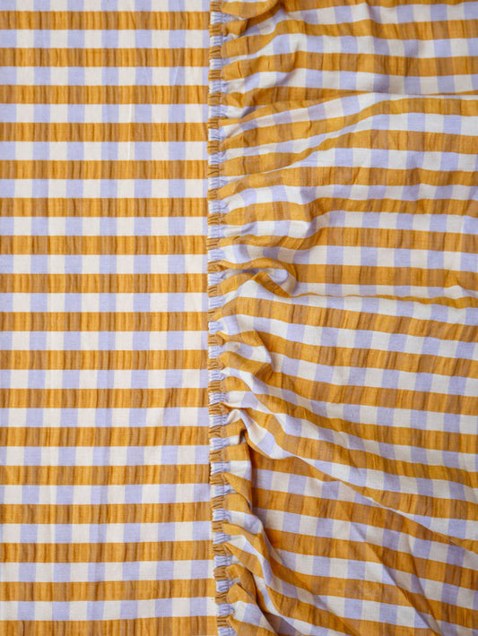 Mango Seersucker Fitted Sheet