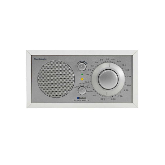 Model One BT AM/FM Bluetooth Table Radio - White/Silver
