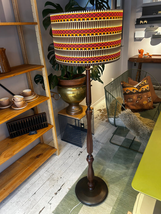 Vintage Lamp with Custom Silk Shade