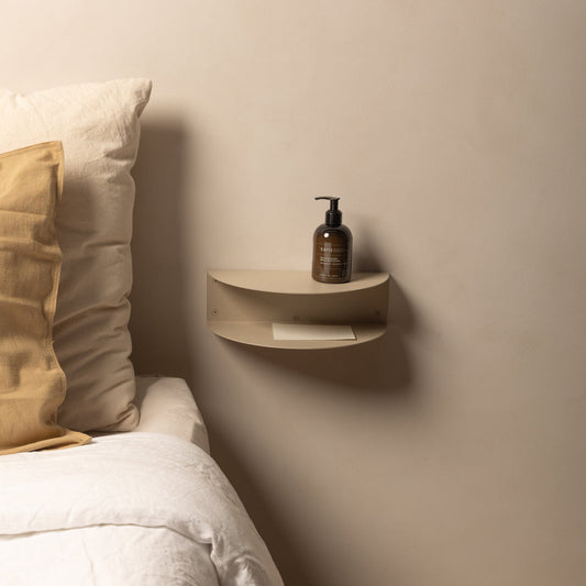 FOLD Bedside Table 300 - Limestone