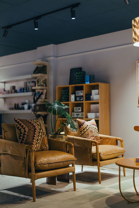 Saddle Armchair - Tan Leather