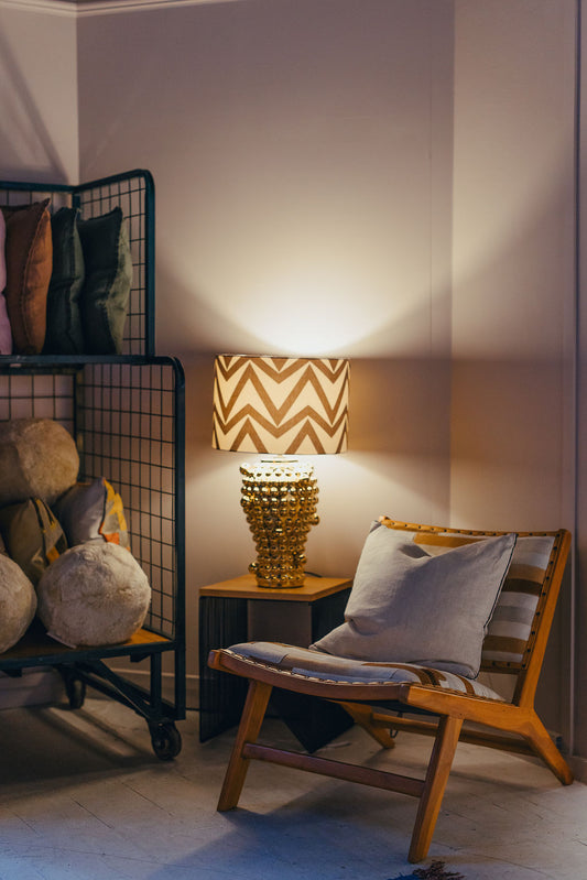 Klein & Blue Drum Lightshade - Zigzag