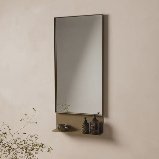 FOLD Ledge Mirror - Aged Brass