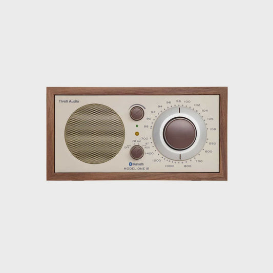 Model One BT AM/FM Bluetooth Table Radio - Walnut/Beige