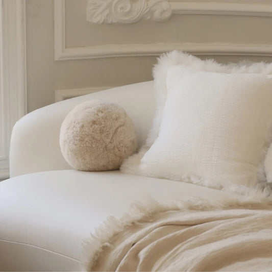 Sheepskin Ball Cushion - Small