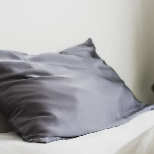 100% Pure Silk Pillowcase Single - Charcoal